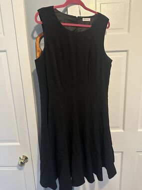 Calvin Klein Black Sleeveless Swing A-Line Dress